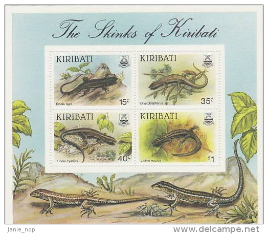 Kiribati-1987 Lizards Souvenir Sheet  MNH - Kiribati (1979-...)