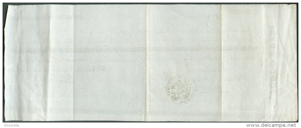 DESINFECTED MAIL - Reçu Expédié De SMYRNE Le 4 Mai 1832 Pour La Somme De 850 Florins à L´ordre Mr. Henrard à Verviers (B - ...-1858 Prephilately