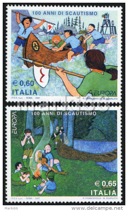 Italy - 2007 - Europa CEPT - Centenary Of Scouting - Mint Stamp Set - 2001-10: Nieuw/plakker