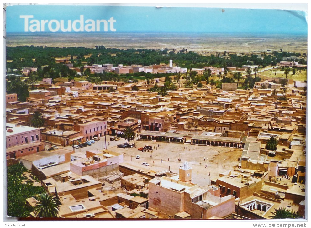 Maroc Taroudant Vue Ville Place Voyagé Croisiere 1979 Timbre Sanghor Cachet Dakar Yoff Senegal Flamme Ms Azur Bateau - Otros & Sin Clasificación