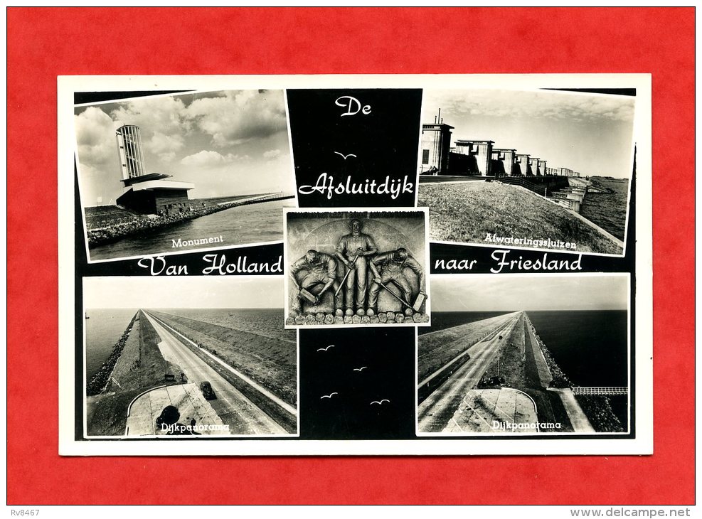 * PAYS BAS-De Afsluitdijk-Van Holland Naar Friesland(Multiples Vues)-Carte Photo - Den Oever (& Afsluitdijk)