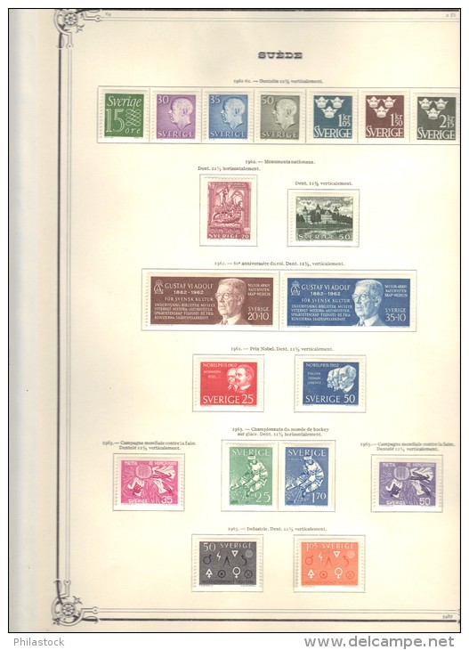 SUEDE Collection Quasi Compléte */** Qq Obl. (1° Charniéres Propres) 1957/58 à 1990 - Collections