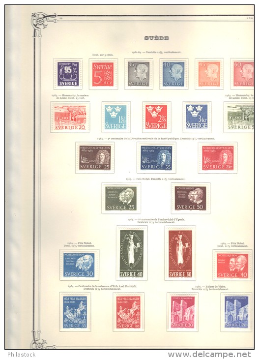 SUEDE Collection Quasi Compléte */** Qq Obl. (1° Charniéres Propres) 1957/58 à 1990 - Collections