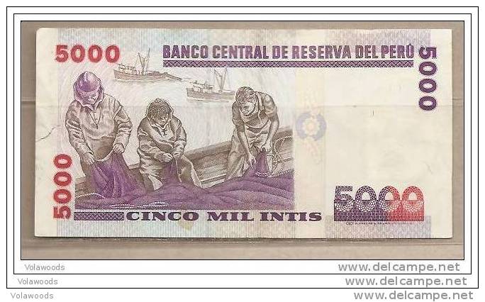Peru - Banconota Circolata Da 5000 Intis P-137 - 1988 #18 - Perù