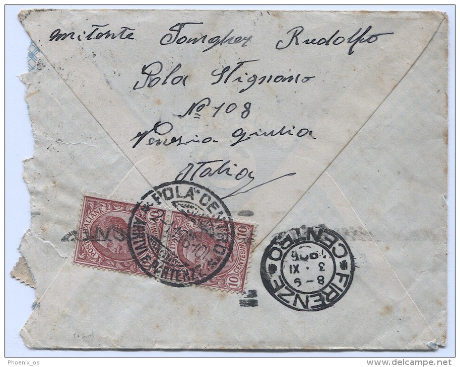 Italy, Croatia - POLA, Pula, Istria, 1926. Letter To FIRENZE - Autres & Non Classés