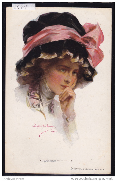 Ill. Phillip Boileau : Woman And Hat « I Wonder...» (-971) - Boileau, Philip