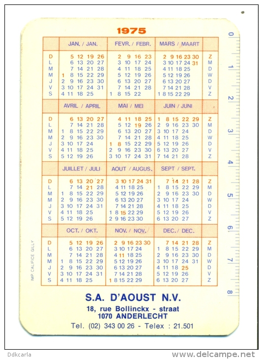 Zakkalender - Laines - Breiwol - D'Aoust - Petit Format : 1971-80