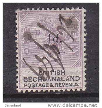 BECHUANALAND: QUEEN VICTORIA 1888, 1d Opt  On 1d Lilac &amp; Black, Fiscal, Pen Cancel - 1885-1895 Colonie Britannique