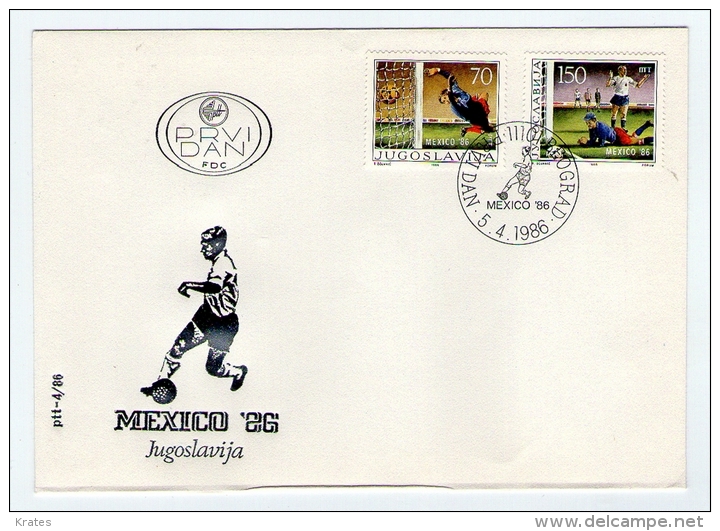 Old Letter - Yugoslavia, Mexico 1986 - FDC