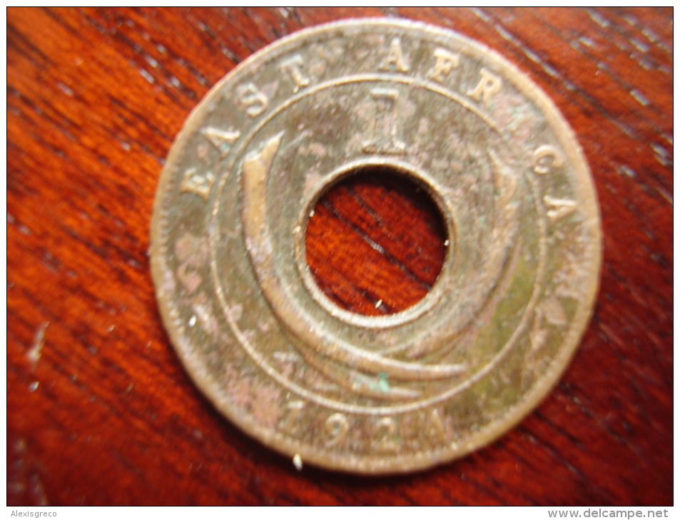 BRITISH EAST AFRICA USED ONE CENT COIN BRONZE Of 1924 . - Africa Oriental Y Protectorado De Uganda