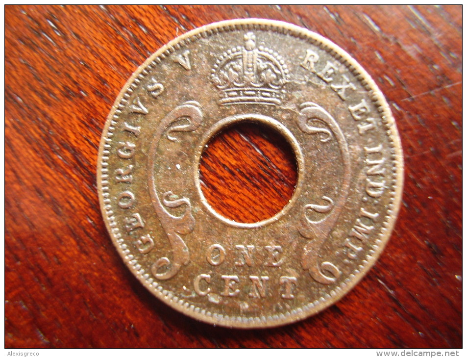 BRITISH EAST AFRICA USED ONE CENT COIN BRONZE Of 1924 H. - East Africa & Uganda Protectorates