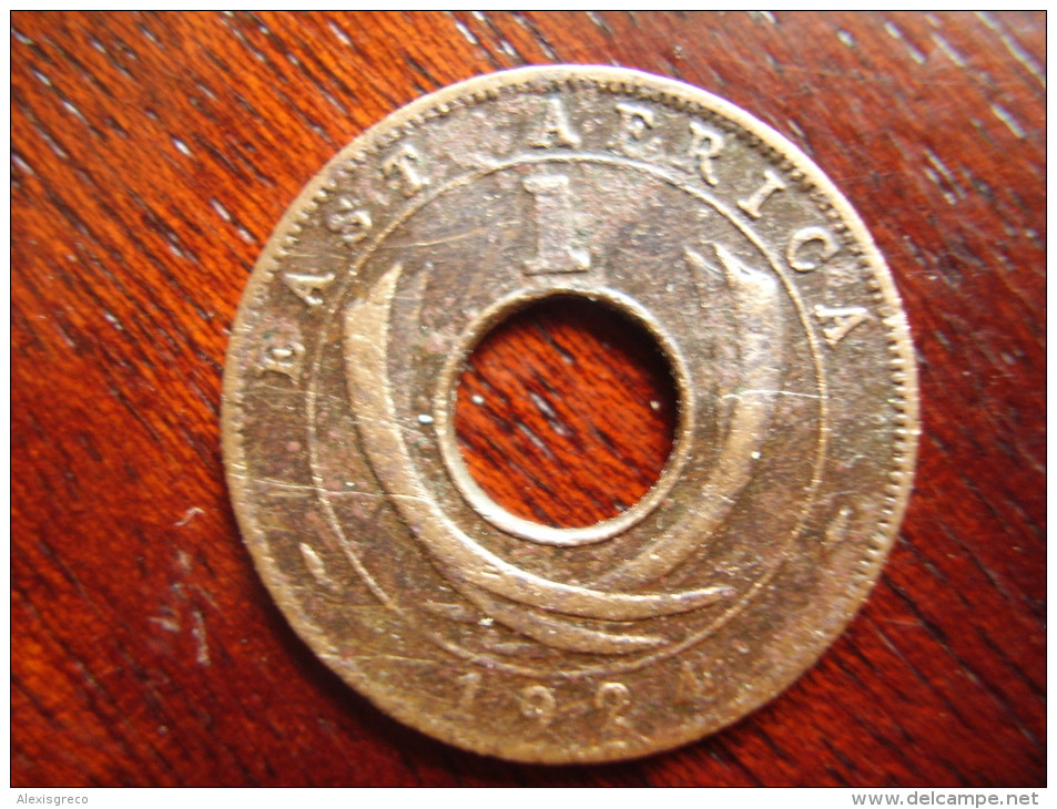 BRITISH EAST AFRICA USED ONE CENT COIN BRONZE Of 1924 H. - East Africa & Uganda Protectorates