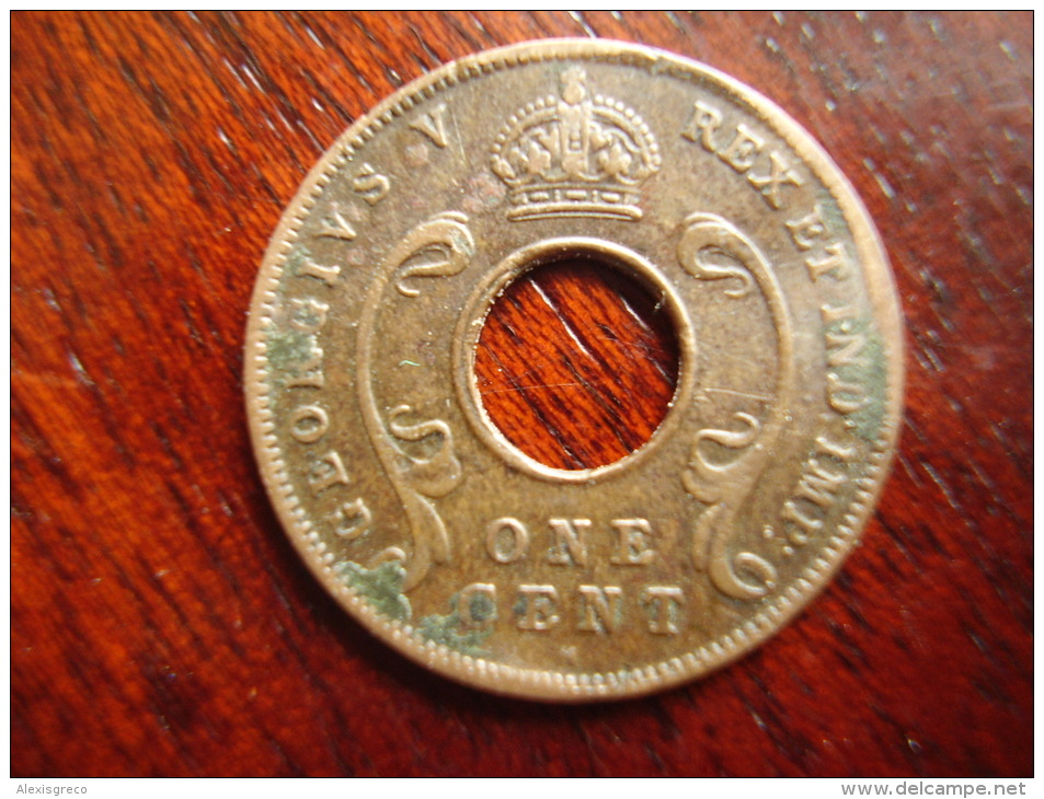 BRITISH EAST AFRICA USED ONE CENT COIN BRONZE Of 1924 H. - Africa Orientale E Protettorato D'Uganda