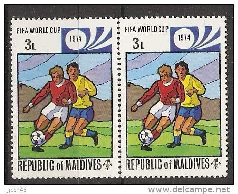 Maldives  1974  Football: World Cup, West Germany  3L  (**) MNH - Maldives (1965-...)