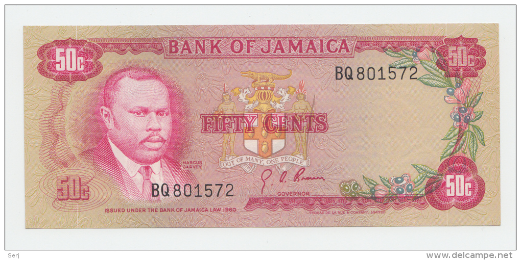 JAMAICA 50 Cents 1960 AUNC P 53 - Jamaique