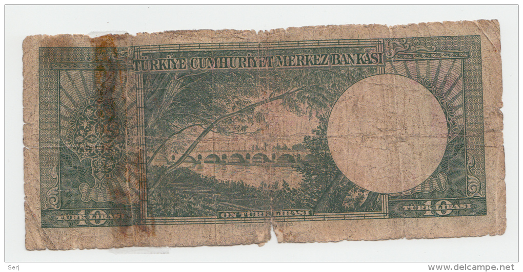 TURKEY 10 LIRA 1930 "G" P 156 - Turquie