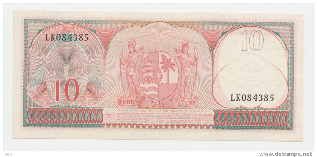 SURINAME SURINAM 10 GULDEN 1963 UNC NEUF P 121 - Surinam