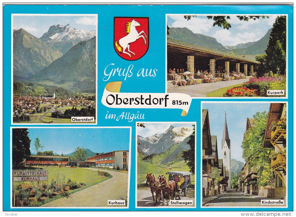 Cp , ALLEMAGNE , OBERSTDORF , Multi-Vues , Blason - Oberstdorf