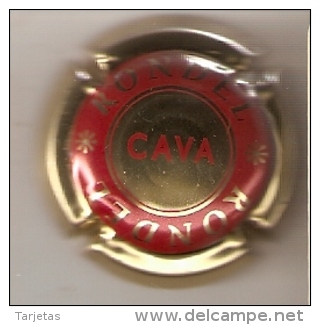 PLACA DE CAVA RONDEL  (CAPSULE) COLOR ROJO Y DORADO - Placas De Cava