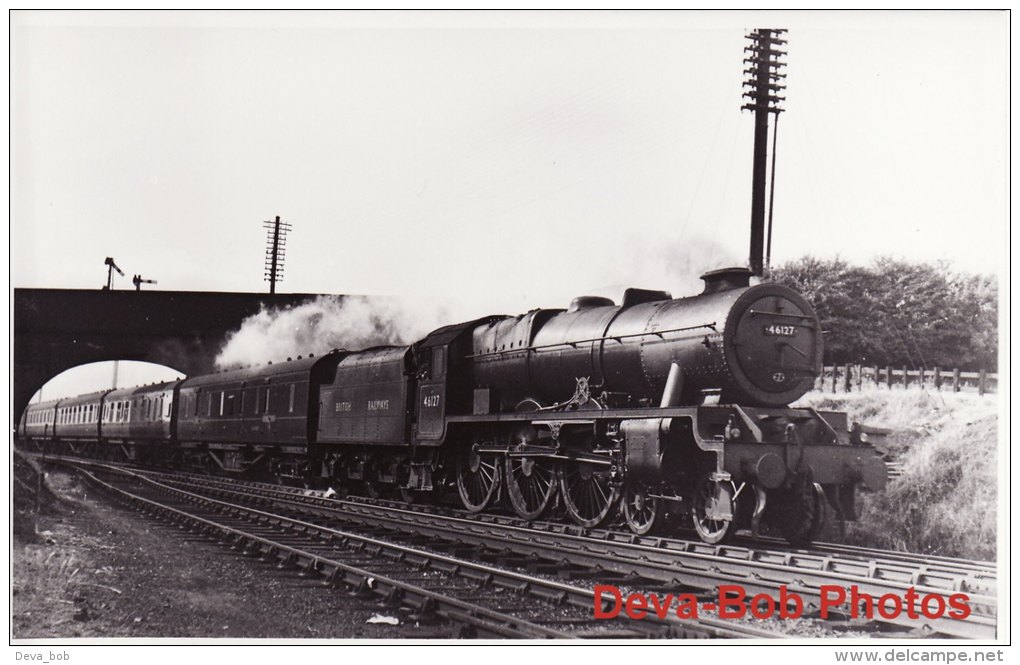 Railway Photo LMS Royal Scot 46127 Old Contemptibles BR 4-6-0 - Trains