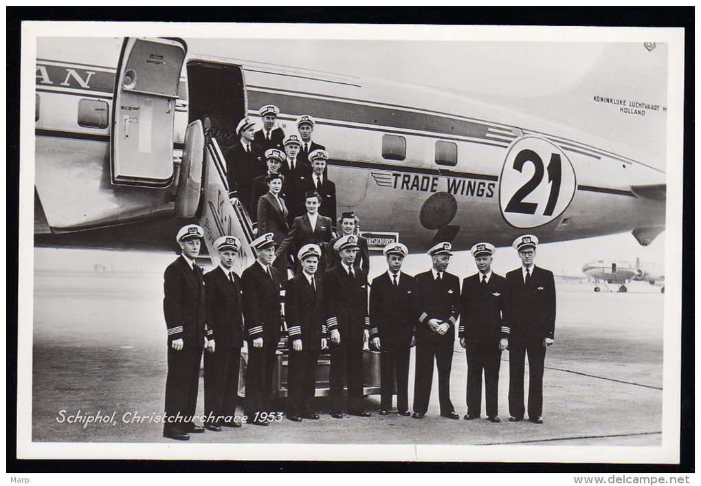 Christchurchrace, Liftmaster & Crew, Holland, 1953 KLM.Black & Whitecard Beautiful. - 1946-....: Moderne