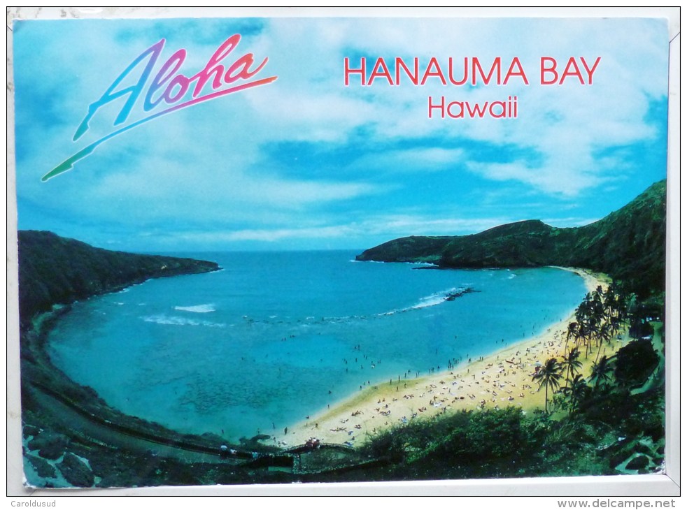 Cp Hawaii Hanauma Bay Souvenir Aloha Voyagé 1997 Timbre Jacqueline Cochran Cachet  Honolulu - Honolulu