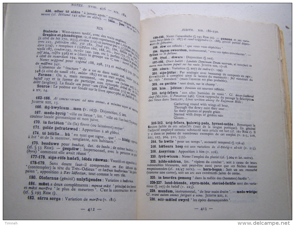 VIII LES 2 TOMES VIEIL ANGLAIS - MANUEL DE L ANGLAIS DU MOYEN AGE Des Origines Au XIVe 1950 Par Fernand MOSSE - Engelse Taal/Grammatica