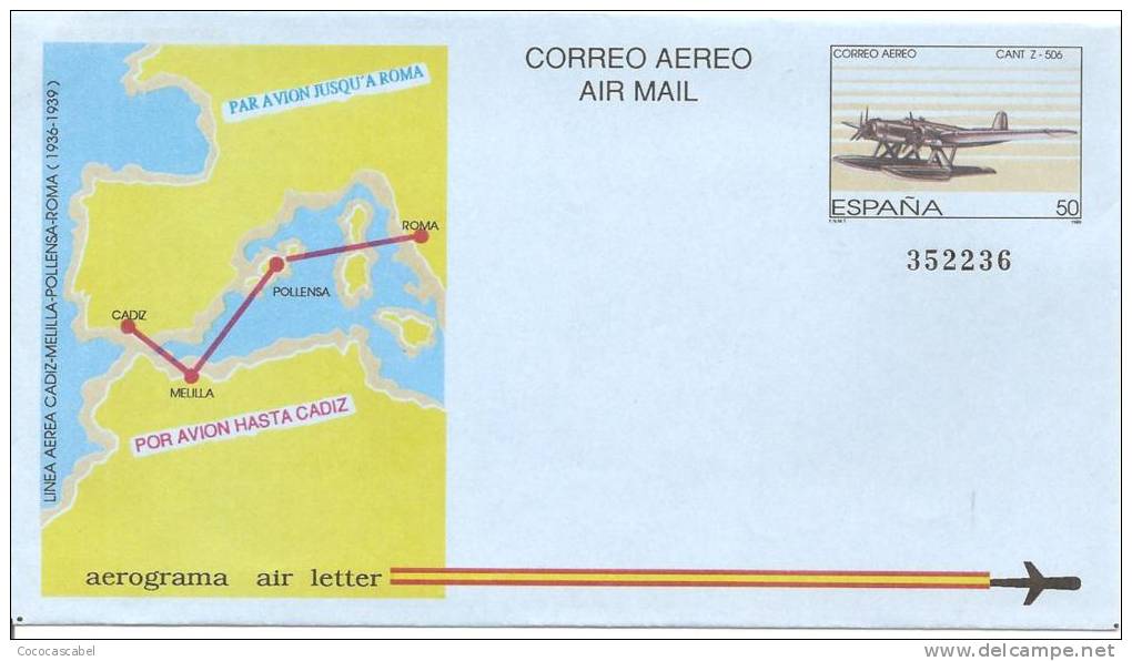 España/Spain -Aerograma - Edifil 214 (MNH/**) - 1931-....