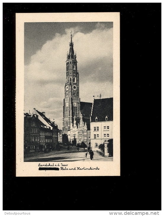 LANDSHUT An Der Isar  Platz Und Martinskirche  1954 - Landshut