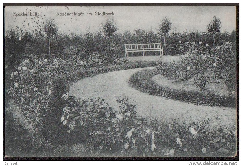 AK Speckenbüttel, Rosenanlagen Im Stadtpark, Gel 1924 - Bremerhaven