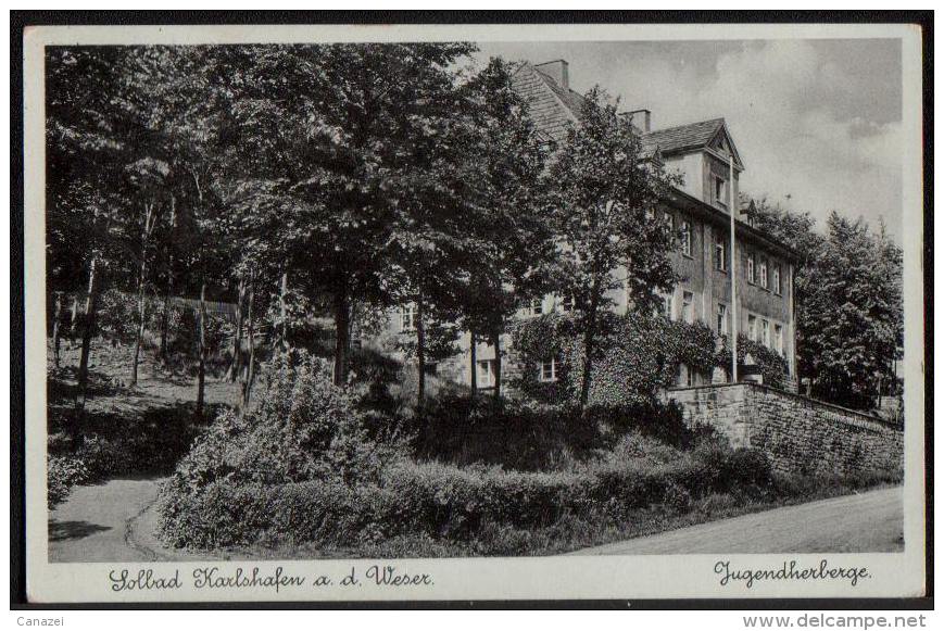 AK Karlshafen, Jugendherberge, Gel 1938 - Bad Karlshafen