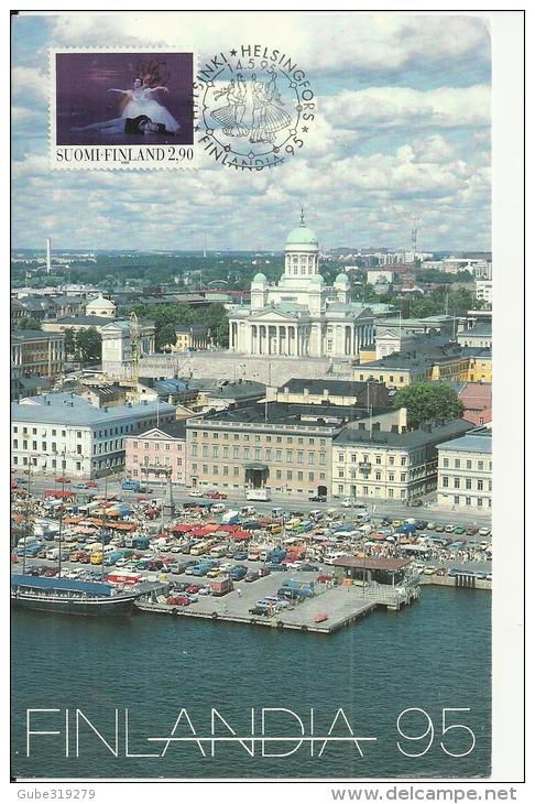 FINLAND 1995 - MAXIMUM CARD "FINLANDIA 95" WORLD EXHIBITION POSTAL HISTORY & STATIONERY W 1 ST  OF 2.90 (HELSINKI OPERAH - Tarjetas – Máximo