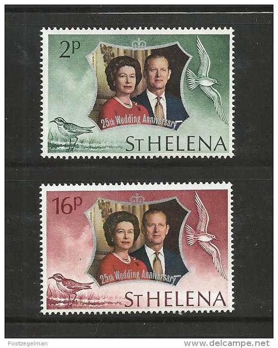 ST. HELENA, 1972, Stamps MNH, Silver Jubilee, Nrs. 258-259 - Sint-Helena