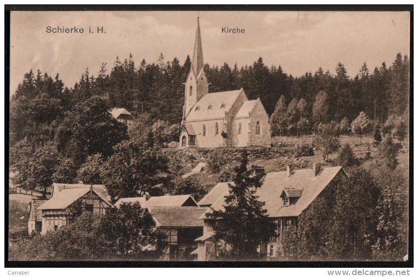 AK Schierke, Kirche, Gel 1912 - Schierke