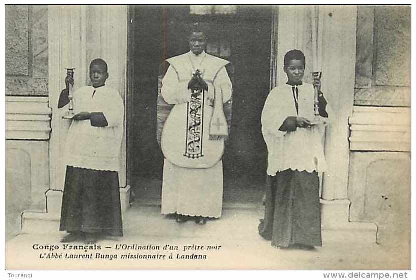 Mai13 1662 : Congo  -  Landana  -  Ordination D'un Prêtre Noir L'Abbé Laurent Bunga - Congo Français