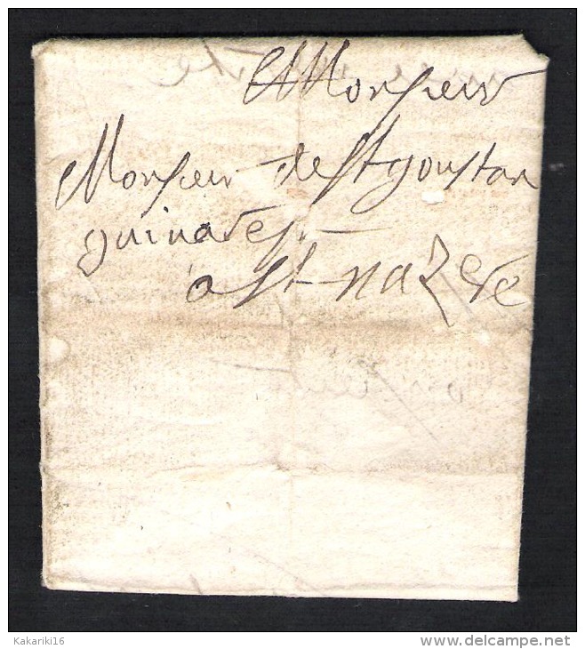 Lettre Du 6 Novembre 1678  Pour ST NAZAIRE - ....-1700: Precursori