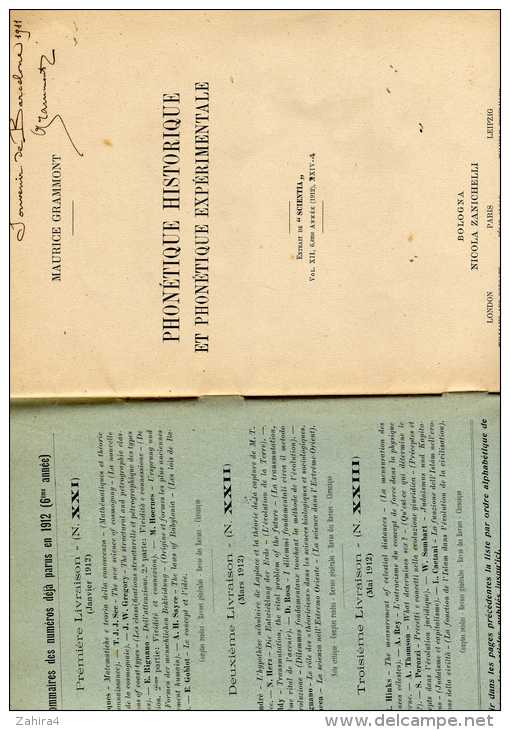 Scientia-Année VI. - I - VII - 1912 - Vol. XII - M. Grammont-Phonétque Historique Et Phonétique Expérimentale - Livres Dédicacés