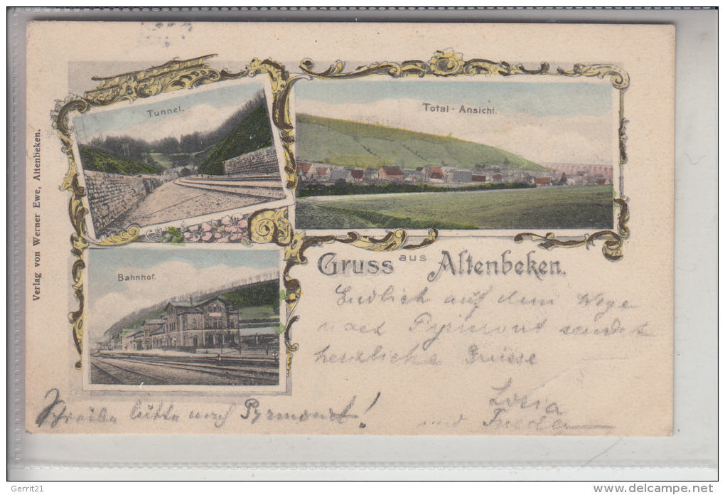 4791 ALTENBEKEN, Mehrbildkarte, COLOR, 1906 - Altenbeken