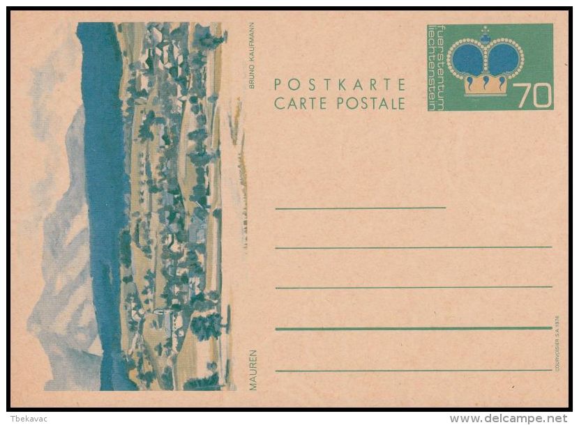 Liechtenstein 1976, Postal Stationery - Stamped Stationery