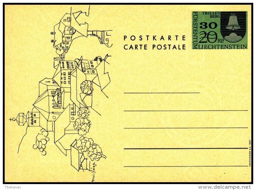 Liechtenstein 1967, Postal Stationery - Stamped Stationery