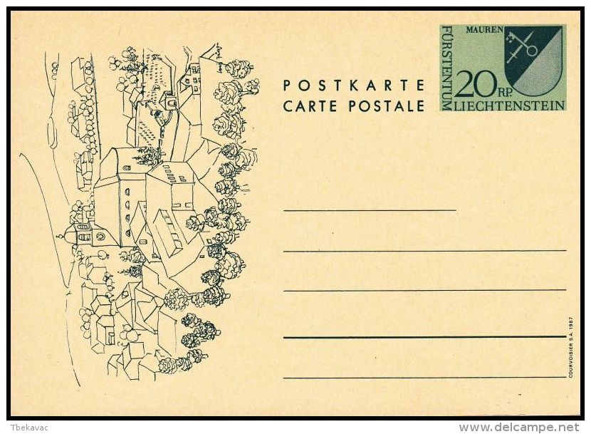 Liechtenstein 1967, Postal Stationery - Postwaardestukken