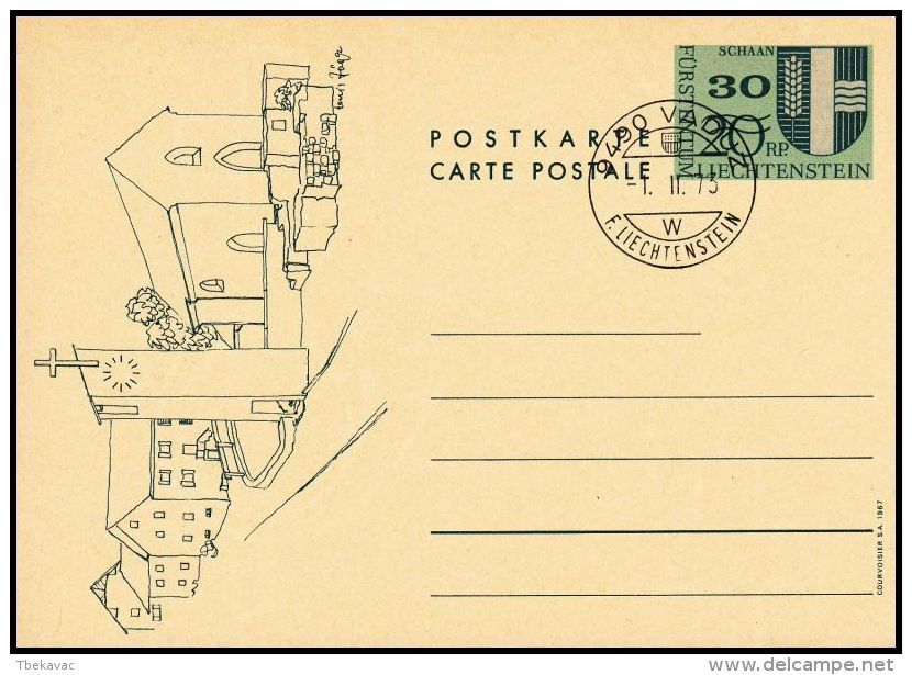 Liechtenstein 1973, Postal Stationery - Entiers Postaux