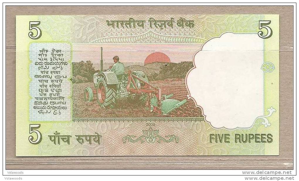 India - Banconota Non Circolata Da 5 Rupie - 2009 - Inde