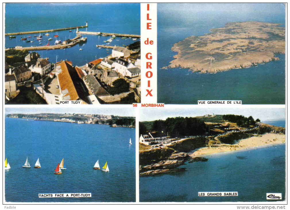 Carte Postale 56. Île De Groix  Vue D'avion Trés Beau Plan - Groix