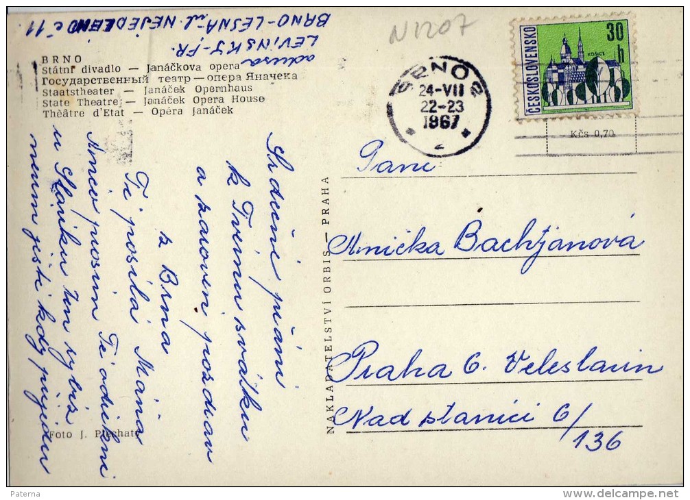 499- Postal Brno 1967 Checoslovaquia - Briefe U. Dokumente