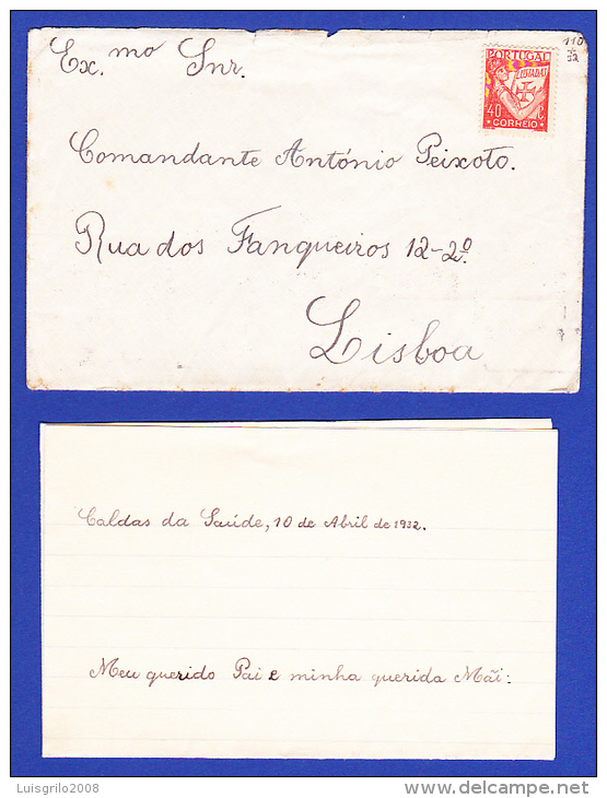 LISBOA CENTRAL  -  13.4.1932 - Cartas & Documentos