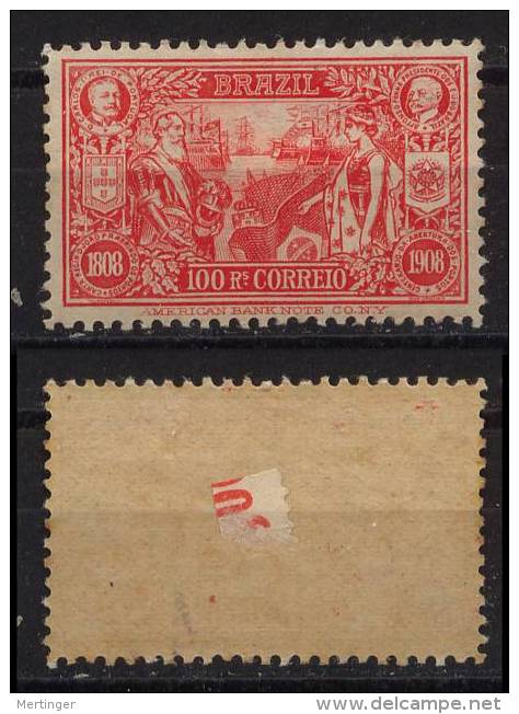 Brazil Brasilien Mi# 177 * PORTOS 1908 - Ungebraucht