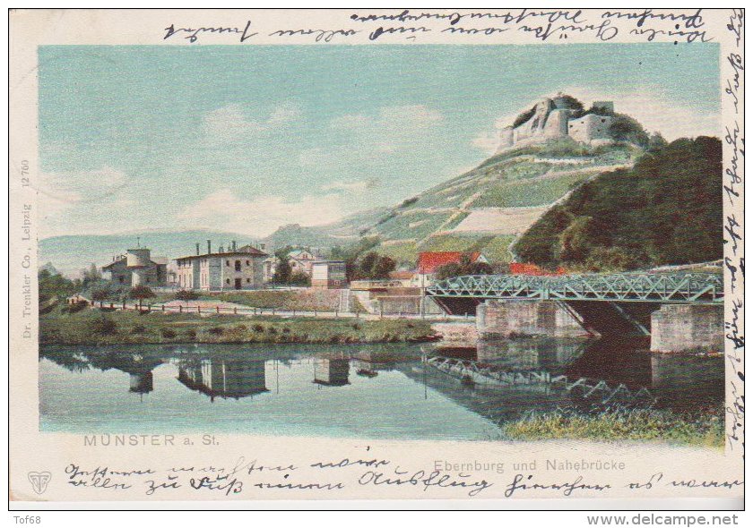 Bad Munster Am Stein Ebernburg Und Nahebrücke 1906 - Bad Muenster A. Stein - Ebernburg