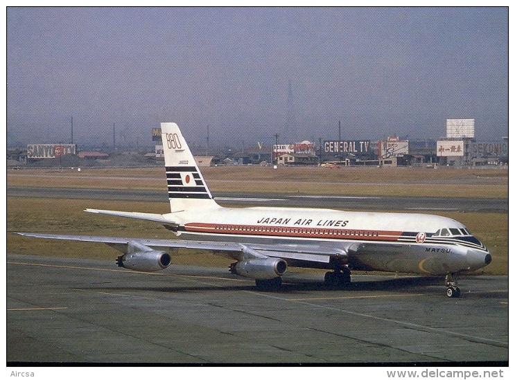 Aviation Postcard-420 -JAPAN AIR LINES  -CONVAIR 880 - 1946-....: Moderne