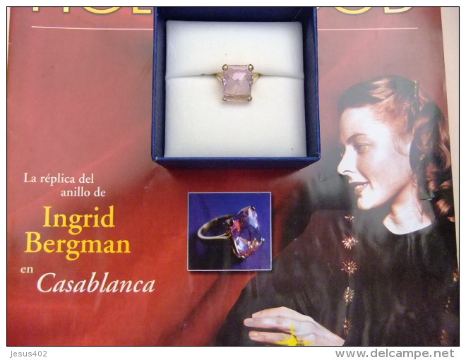 EL ANILLO DE DIAMANTE ROSA  (reproduccion) DE INGRIID BERGMAN En La Pelicula  CASABLANCA - Anillos